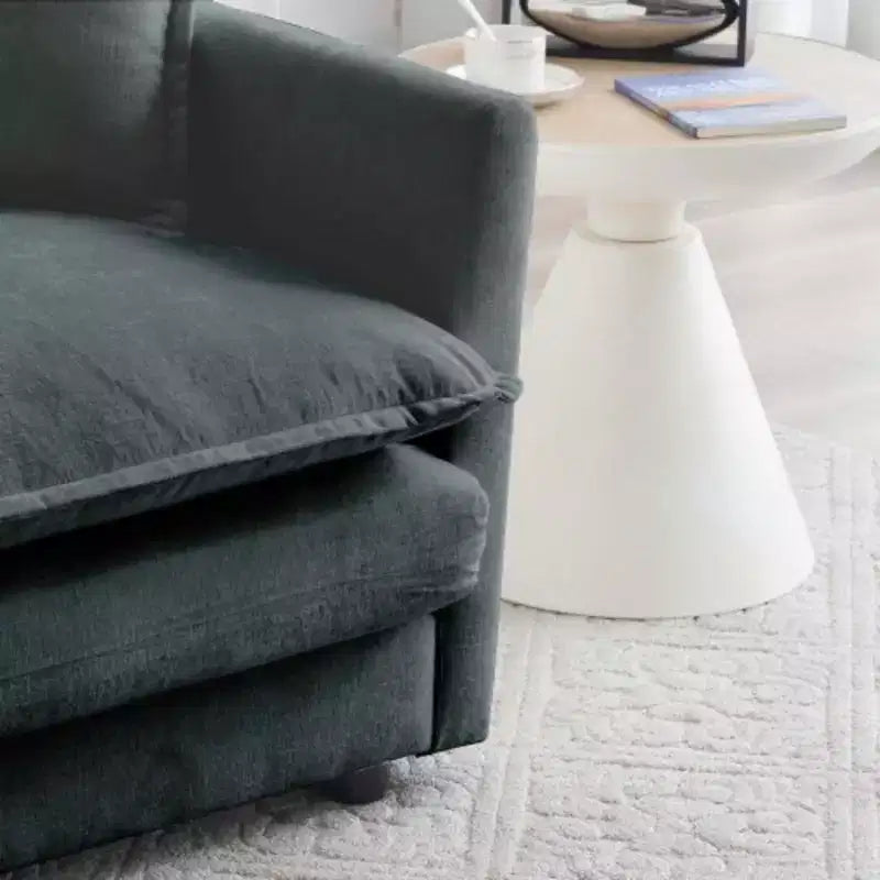 Massimizza il Tuo Comfort: Divano Modulare a U con Seduta Profonda - 6 Posti, 3 Pouf, 5 Cuscini per il Massimo Relax