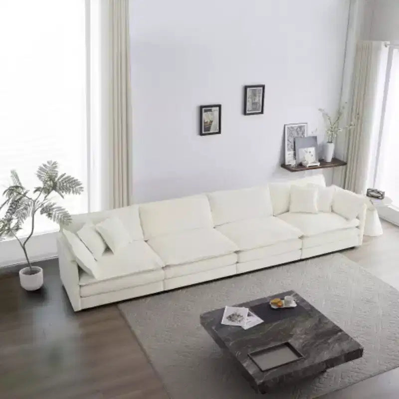 Free Combination Sectional: 4-Seater, Comfy Chenille Upholstery