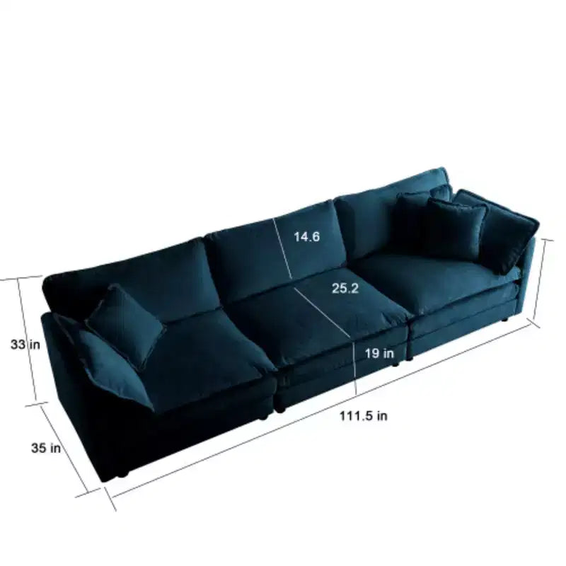 Divano a 3 posti, poltrona, divanetto e divano a tre posti, divano moderno a 3 pezzi con braccioli rotondi, divano da soggiorno 1+1+3 posti