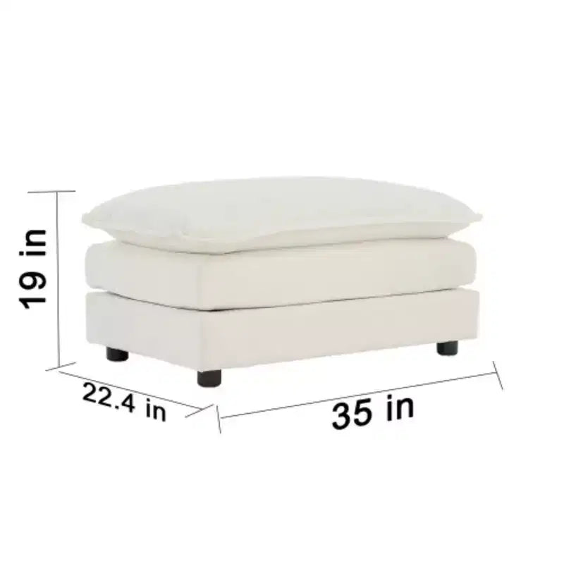 Divano modulare extra-large: a L, pouf reversibile, rivestimento confortevole