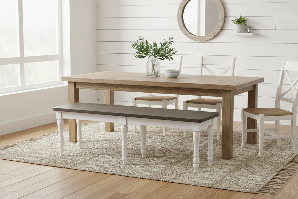 Madison County Rustic Reclaimed Pine Farmhouse 54 Dining Bench