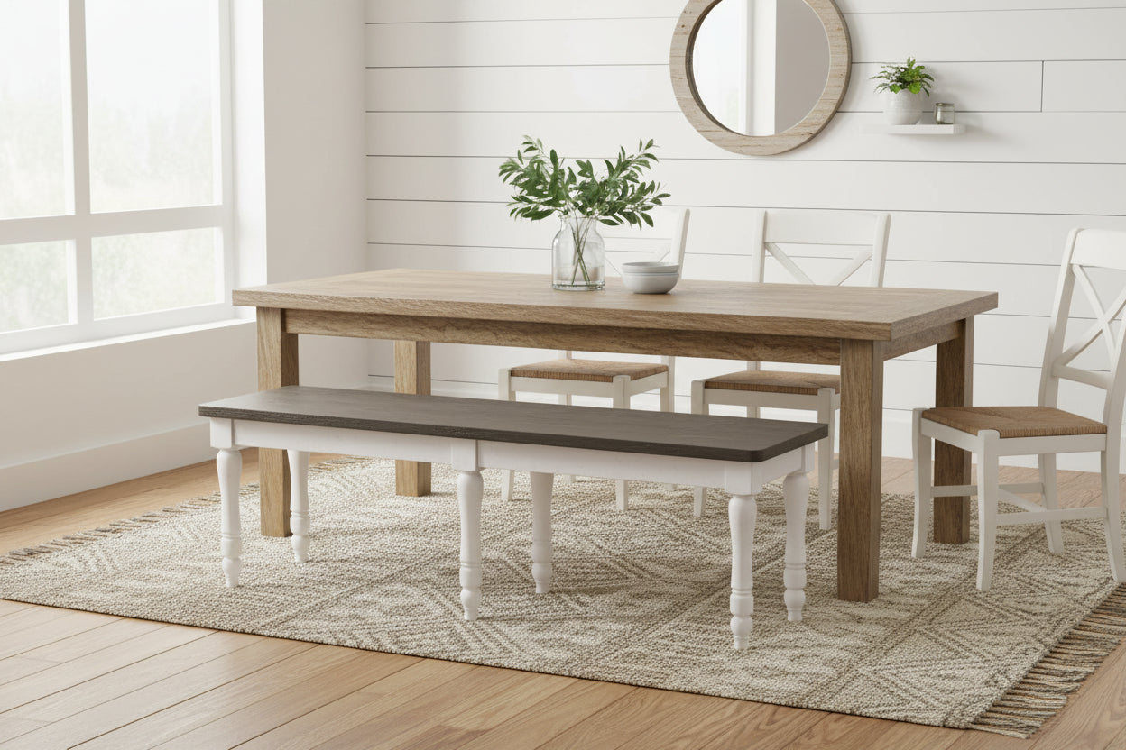 Madison County Rustic Reclaimed Pine Farmhouse 54 Dining Bench