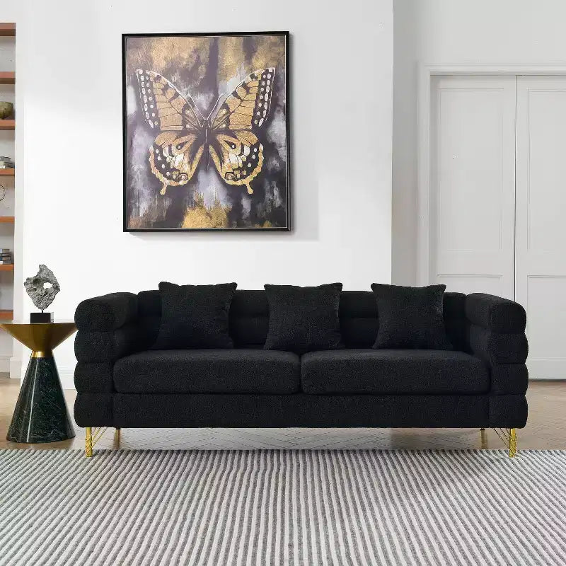 Divano Sezionale Profondo - Divano Comfort da 81" con 3 Cuscini
