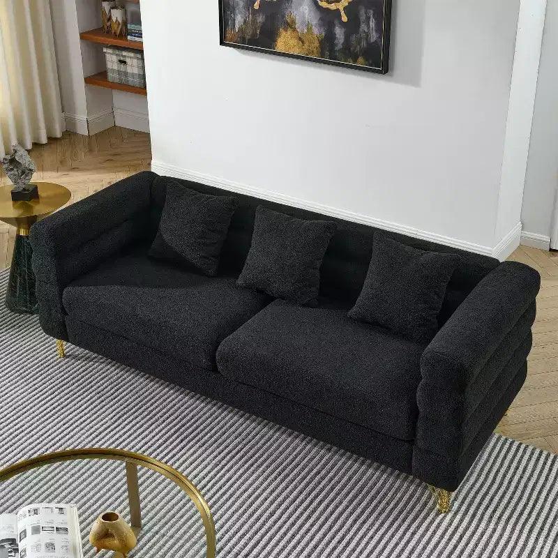 Divano Sezionale Profondo - Divano Comfort da 81" con 3 Cuscini
