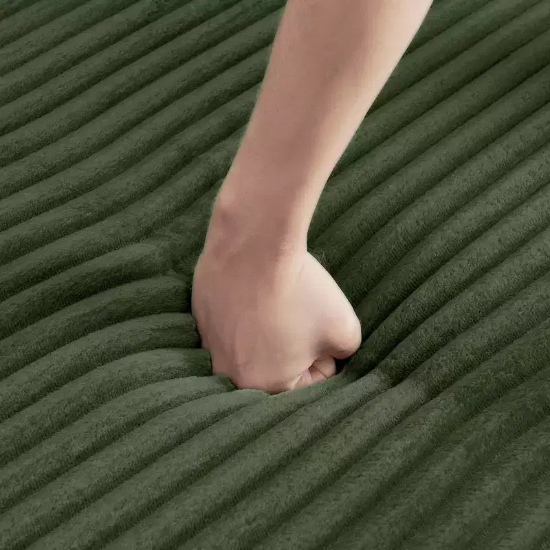 Seduta sinistra divano, Divano componibile a L, Divano componibile compresso in stile moderno minimalista in velluto a coste, Si trasforma in letto, Camera da letto