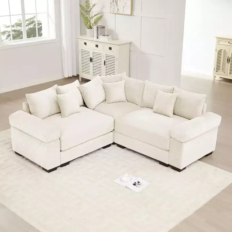 Oversized Cloud Modular Sectional Couch,Convertible Sectional Couches Deep Seat Extra-Wide Armrests