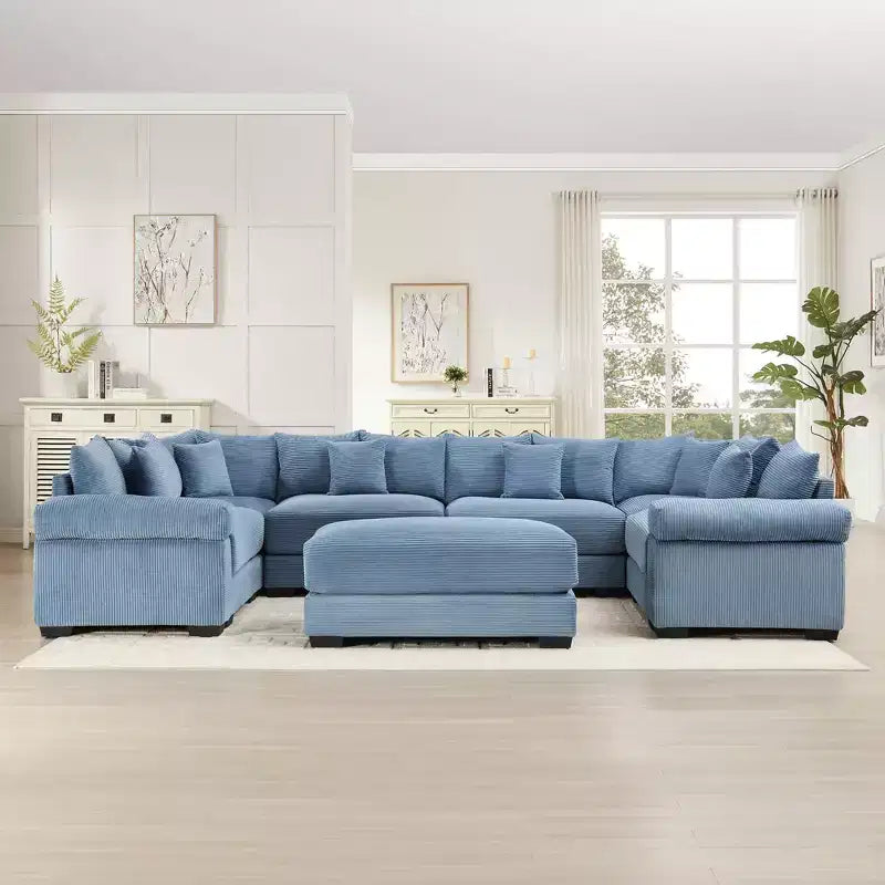 Divano Sezionale Modulare Cloud Oversize, Divani Sezionali Convertibili, Braccioli Extra-Larghi Con Chaise