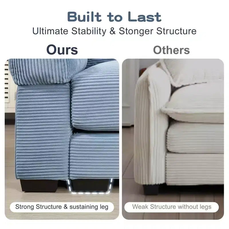 Divano Sezionale Modulare Cloud Oversize, Divani Sezionali Convertibili, Braccioli Extra-Larghi Con Chaise