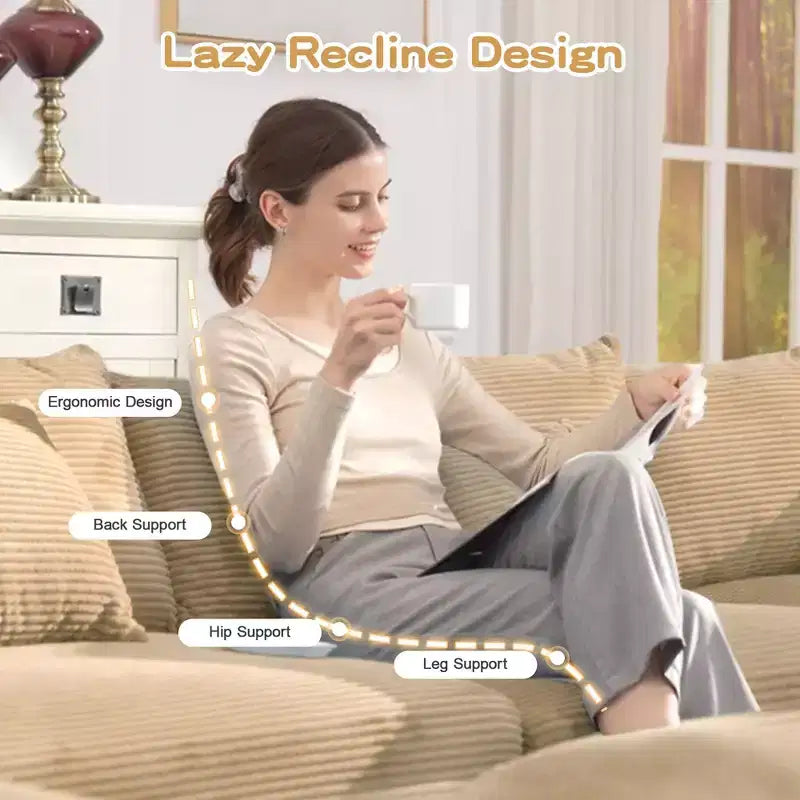 Divano Sezionale Modulare Cloud Oversize, Divani Sezionali Convertibili, Braccioli Extra-Larghi Con Chaise