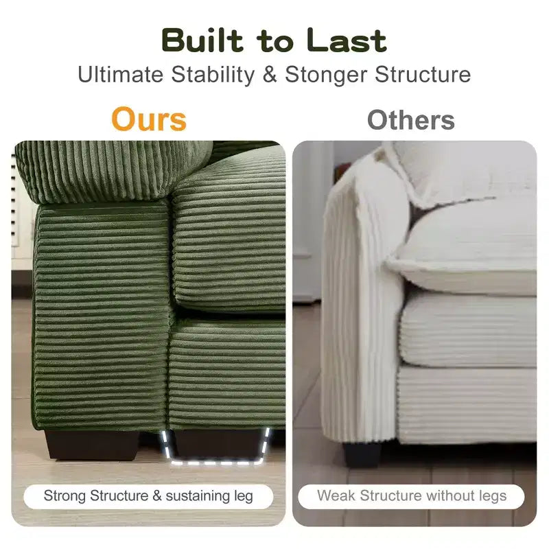 Divano Sezionale Modulare Cloud Oversize, Divani Sezionali Convertibili, Braccioli Extra-Larghi Con Chaise