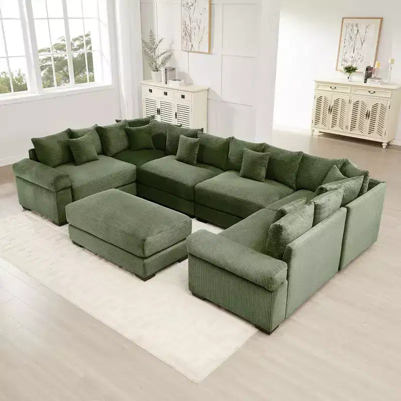 Divano Sezionale Modulare Cloud Oversize, Divani Sezionali Convertibili, Braccioli Extra-Larghi Con Chaise