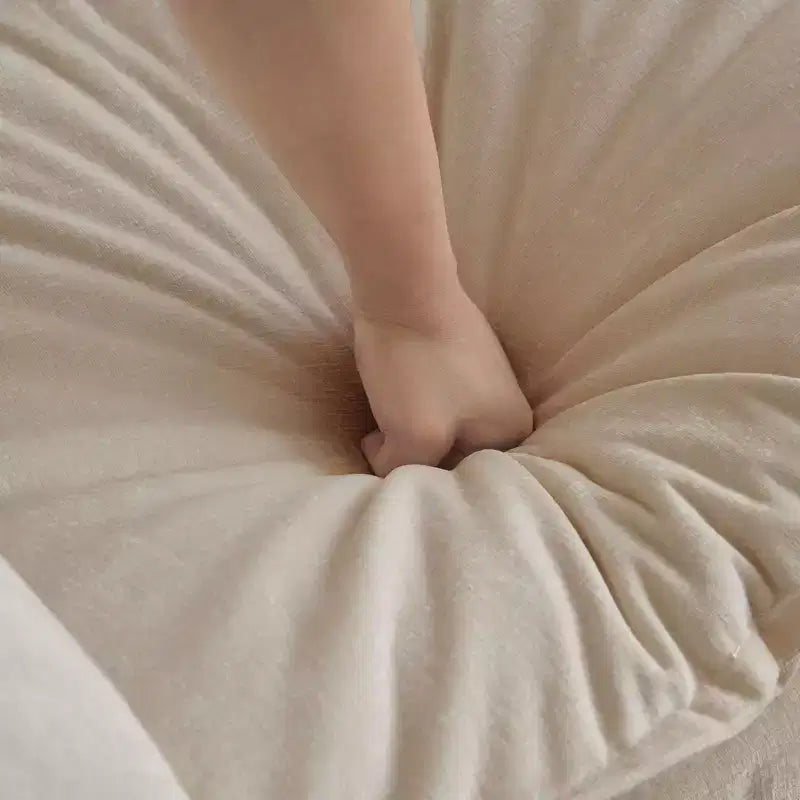 Divano componibile a U con chaise longue reversibile e due pouf extra in ciniglia verde
