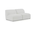 Meridian Furniture,Miramar Durable Linen Textured Modular Sofa