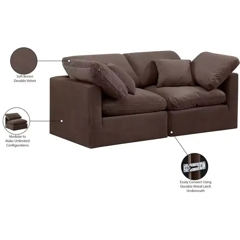 Divano modulare Indulge Velvet