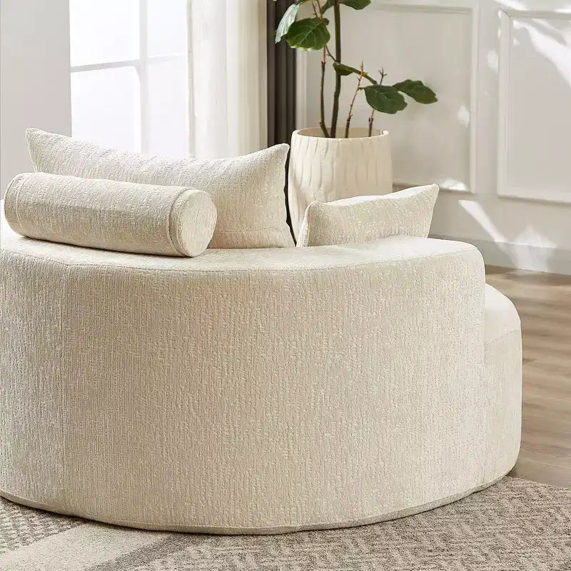 Divano singolo in ciniglia verde da 55 pollici a forma di spugna per soggiorno, camera da letto, salotto e sala proiezioni (non è una sedia girevole) Nessun assemblaggio richiesto