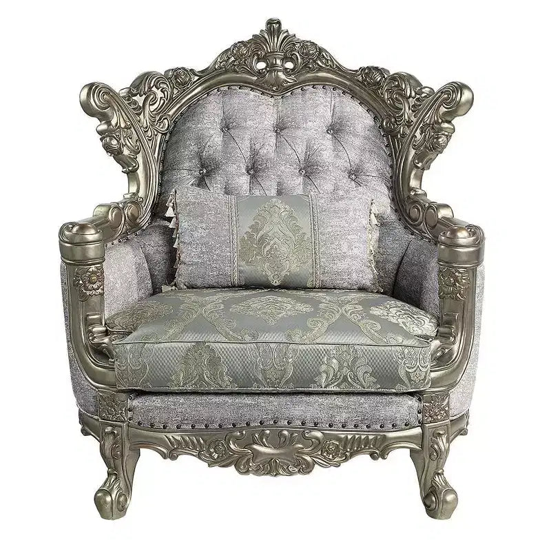 Poltrona accent Miliani da 44,5" in tessuto/finitura bronzo anticato