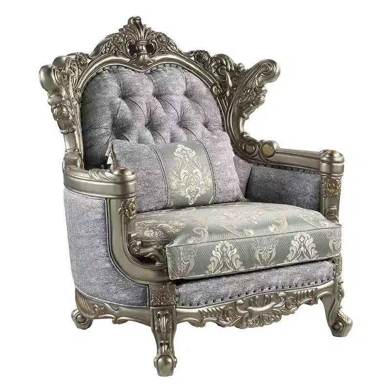 Poltrona accent Miliani da 44,5" in tessuto/finitura bronzo anticato