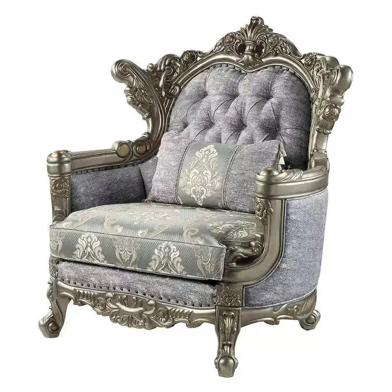 Poltrona accent Miliani da 44,5" in tessuto/finitura bronzo anticato