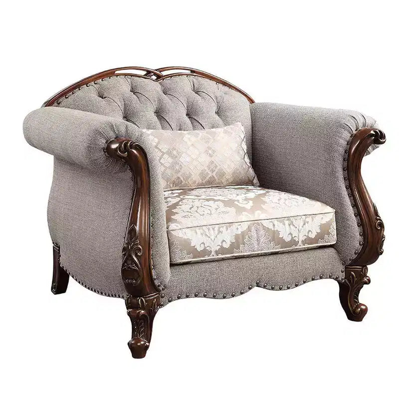 Sedia Miyeon in tessuto da 48" ciliegio