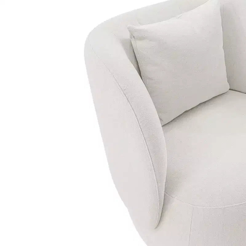 Poltrona Siri in lino contemporaneo con cuscini